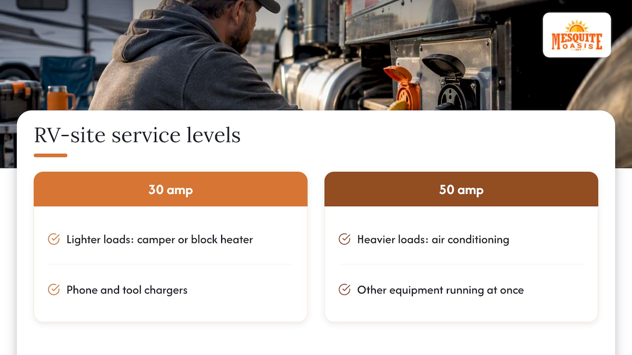 30-amp and 50-amp hookup load comparison