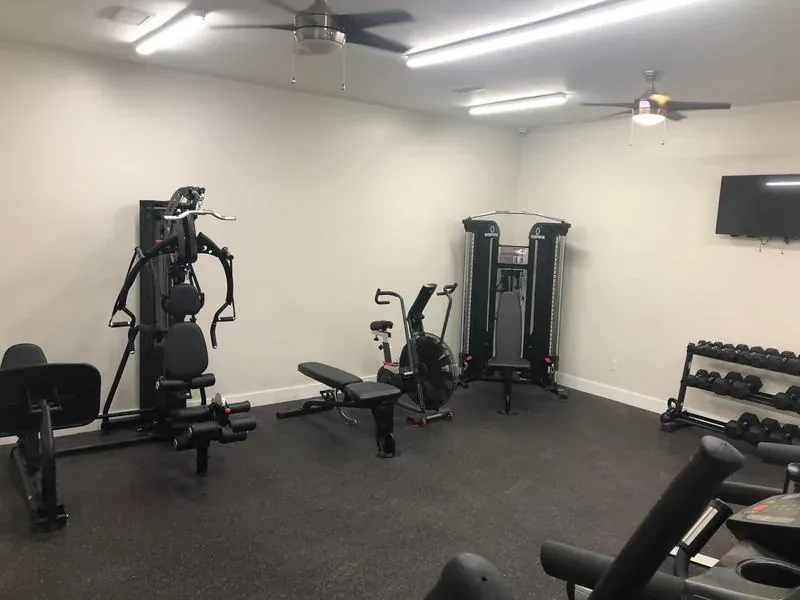 Fitness equipment at Mesquite Oasis Lodge & RV Park in Odessa, Texas
