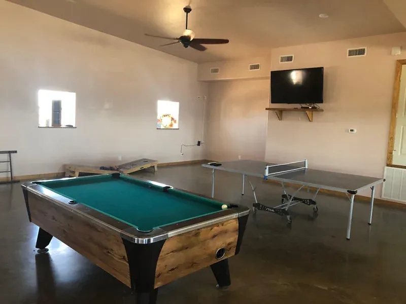 Pool table at Mesquite Oasis Lodge & RV Park in Odessa, Texas